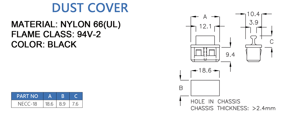 Dust cover NECC-18